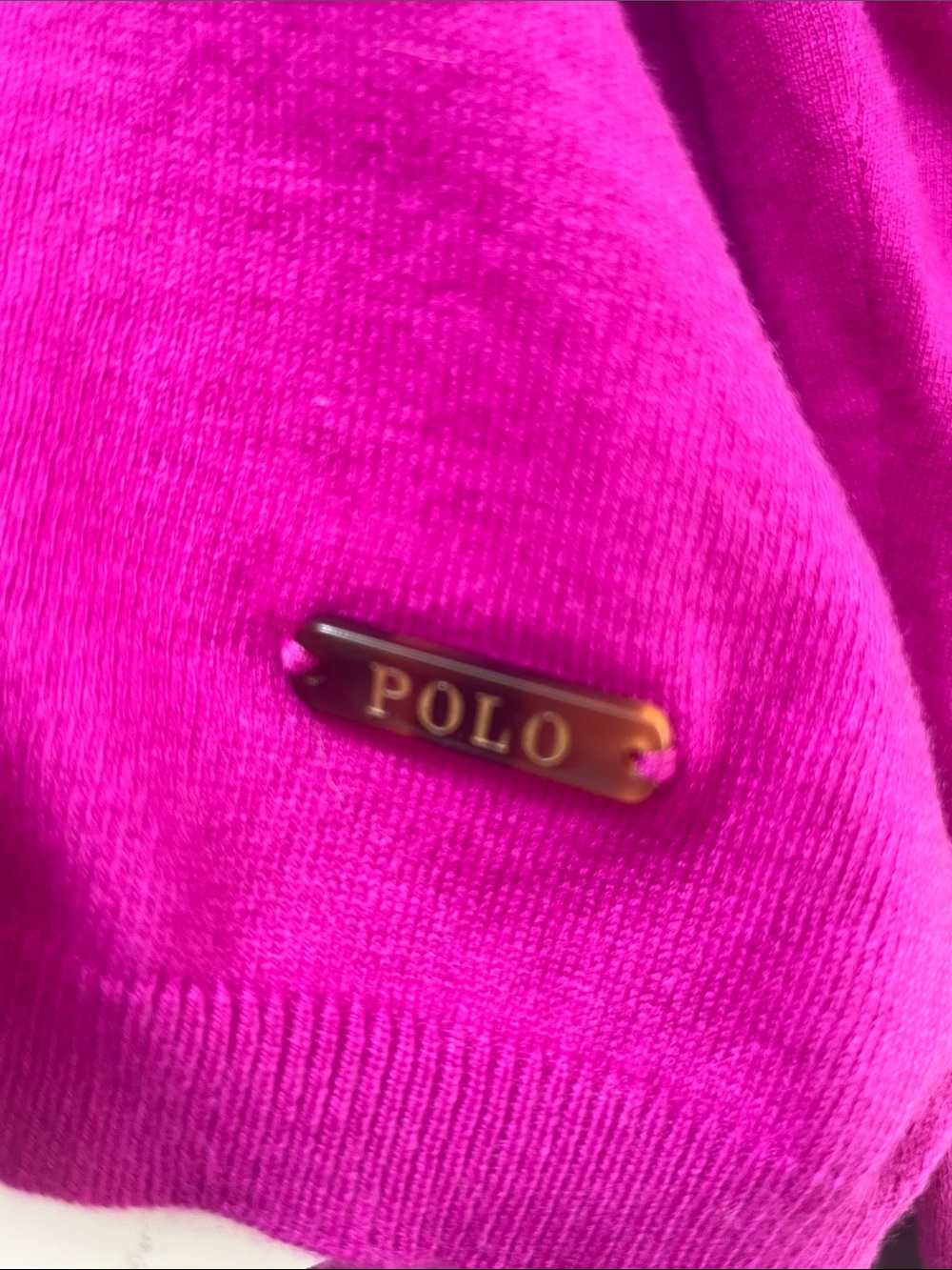 Polo Ralph Lauren XL V-Neck Sweater in Berry soft luxury New with tags - Picture 9 of 12